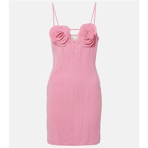 Blumarine abito corto con applicazioni floreali