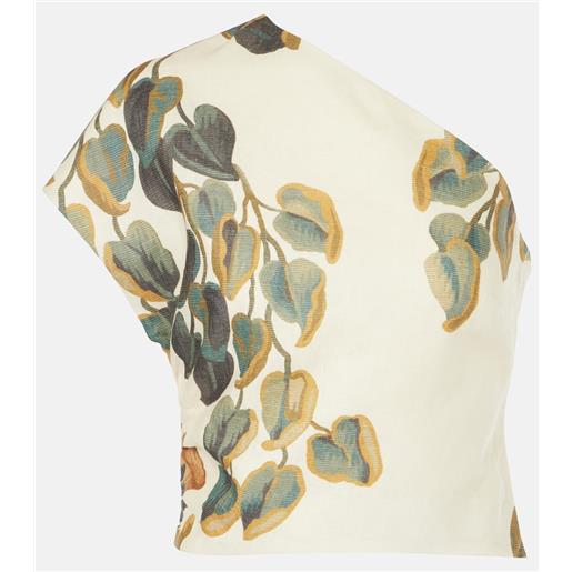 SIR top cropped belletto asymmetric in lino