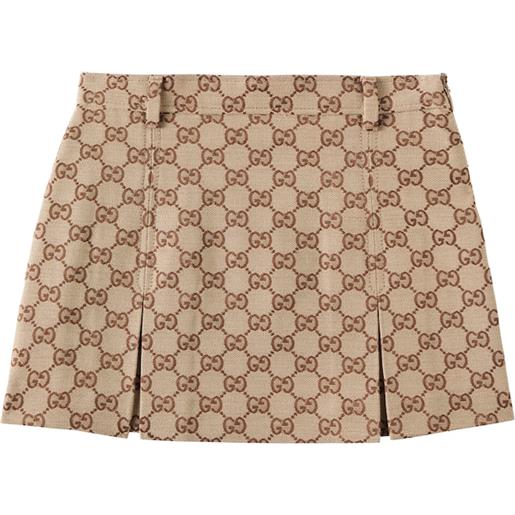 Gucci Kids gonna in canvas gg di misto cotone