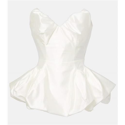 Vivienne Westwood bridal - bustier raven in raso con peplum