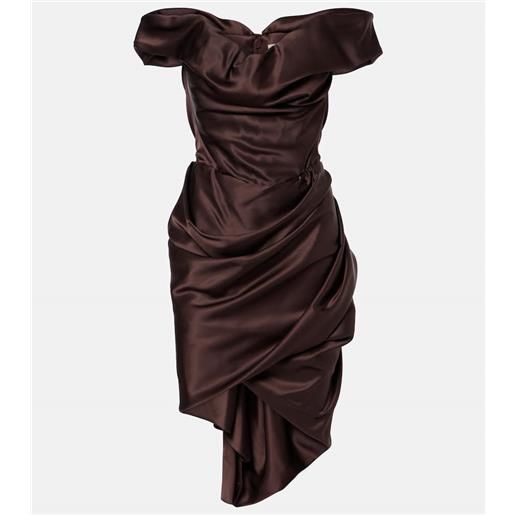 Vivienne Westwood abito corto asimmetrico nova cora in raso