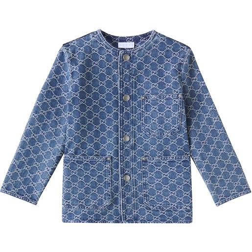 Gucci Kids giacca di jeans in jacquard gg