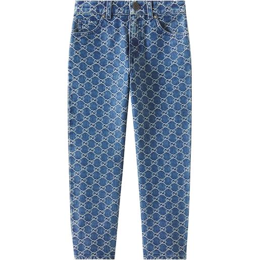 Gucci Kids jeans regular in denim jacquard gg