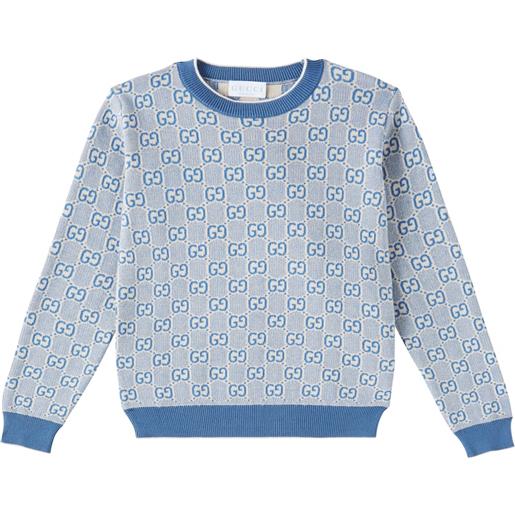 Gucci Kids pullover in jacquard di cotone gg