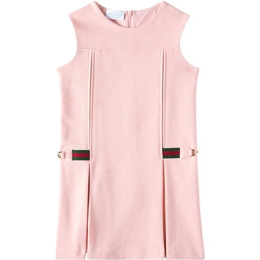 Gucci Kids abito in cotone web stripe