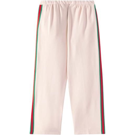 Gucci Kids pantaloni sportivi web in cotone