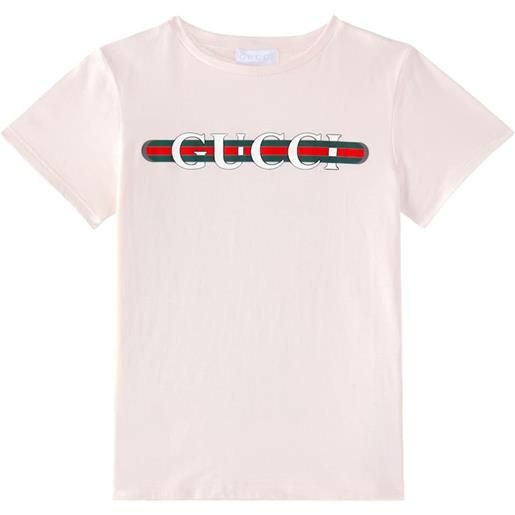 Gucci Kids t-shirt in jersey di cotone con logo