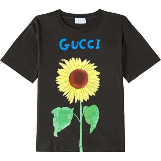 Gucci Kids x naon jeong - t-shirt in cotone con stampa