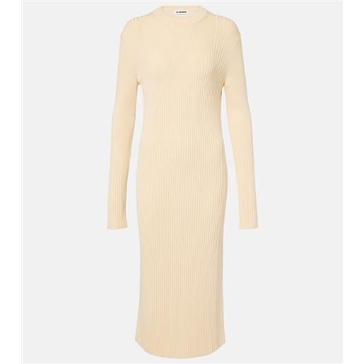Jil Sander abito midi in cotone e lana