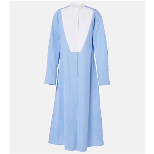 Jil Sander abito chemisier in cotone a righe