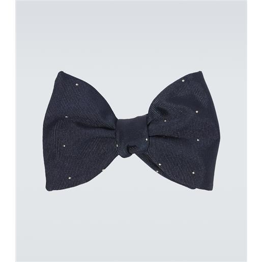 Dunhill papillon in seta a pois