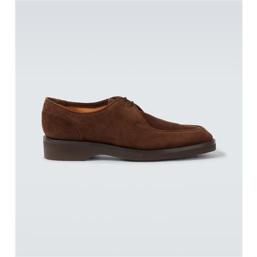 John Lobb stringate derby ted in suede