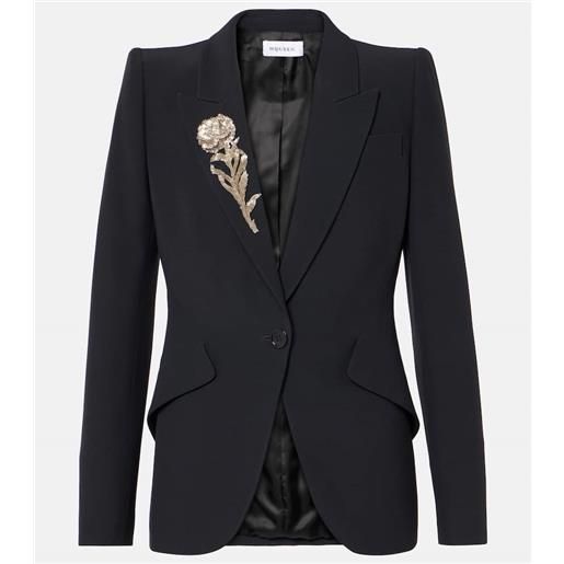 McQueen blazer con ricamo