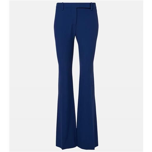 McQueen pantaloni flared a vita alta