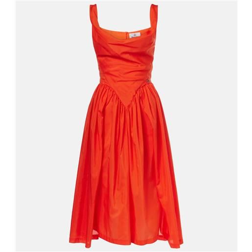 Vivienne Westwood abito midi sunday in cotone e seta