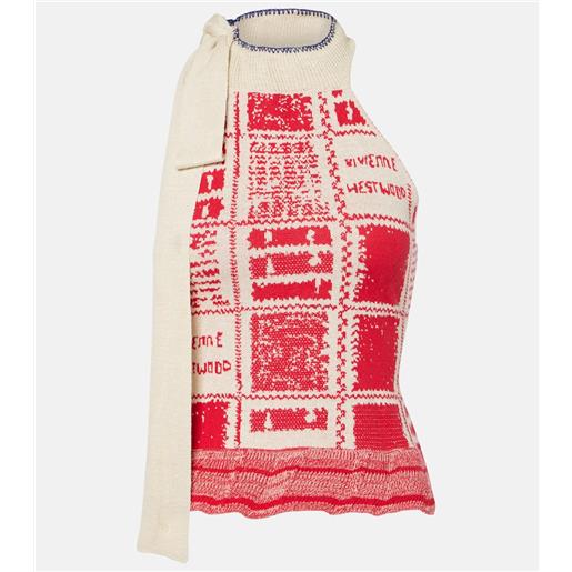 Vivienne Westwood top in jacquard di canapa e cotone