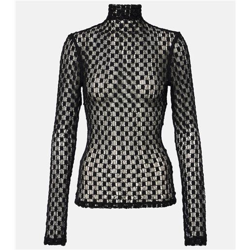 Rohe rã³he lupetto in pizzo di misto cotone