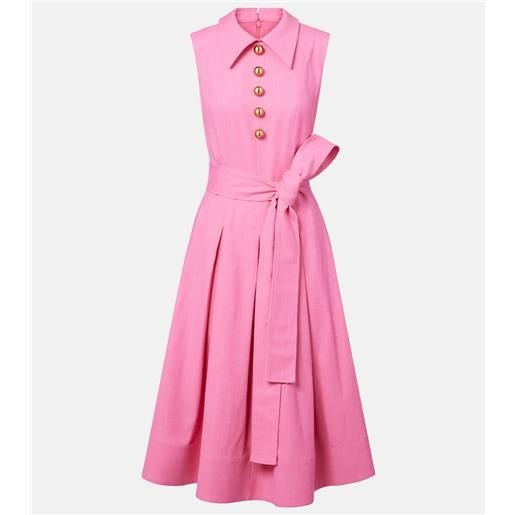 Carolina Herrera abito midi in twill con cintura