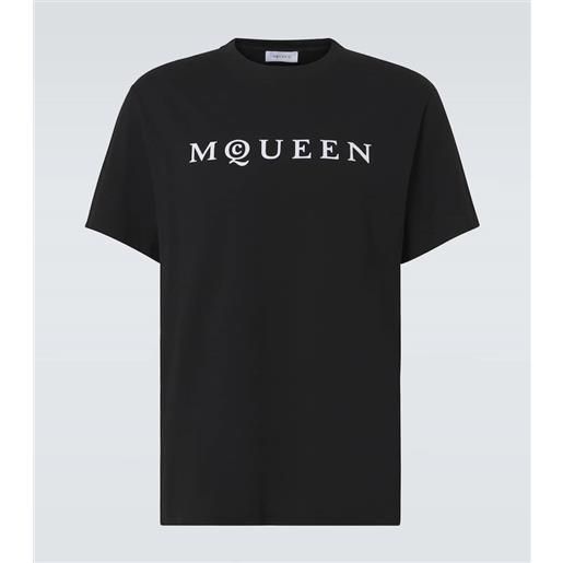 McQueen t-shirt in jersey di cotone con logo