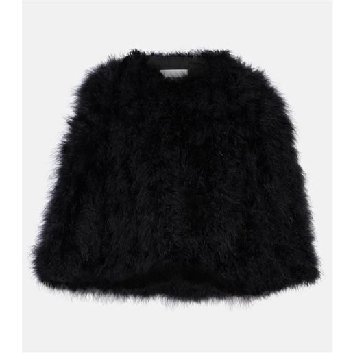 Yves Salomon mantella con piume