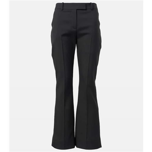 McQueen pantaloni flared kickback in lana