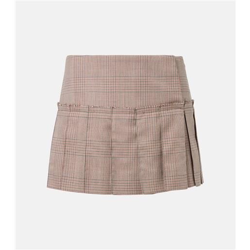 McQueen minigonna heritage check in lana