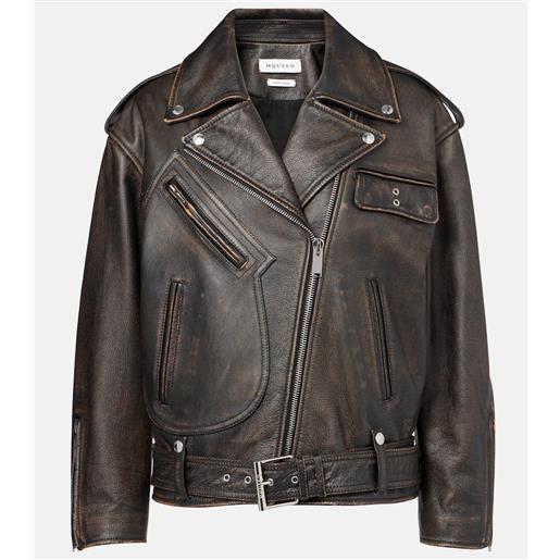McQueen giacca biker in pelle