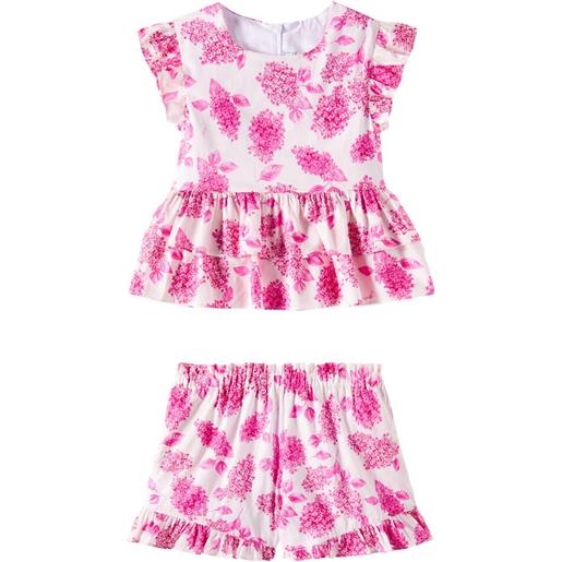 Tartine et Chocolat top e shorts in cotone con volant