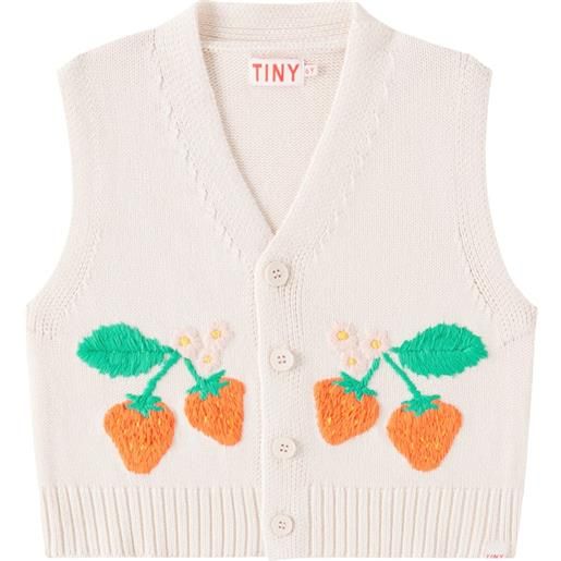 Tinycottons gilet strawberries in maglia