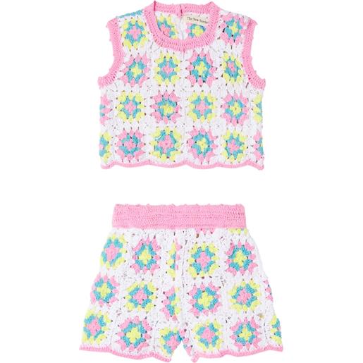 The New Society baby - top e shorts nikaia in crochet