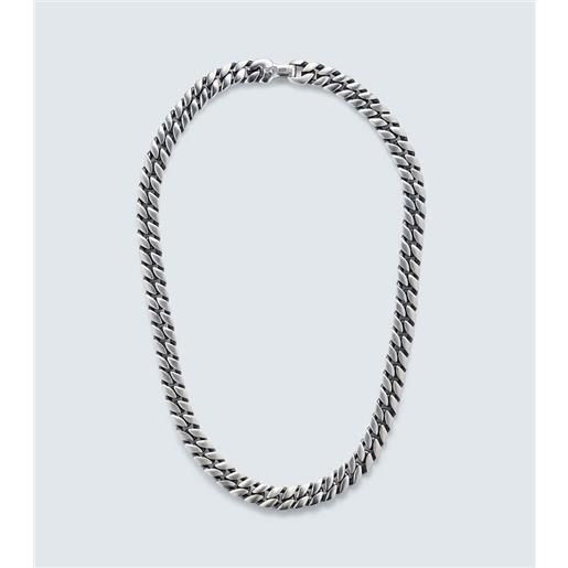 David Yurman collana a catena in argento sterling