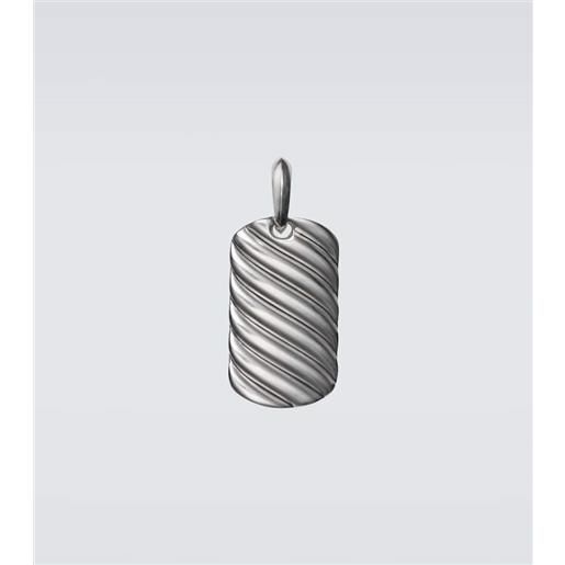 David Yurman pendente sculpted cable in argento sterling