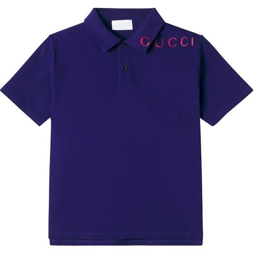 Gucci Kids polo in cotone con logo
