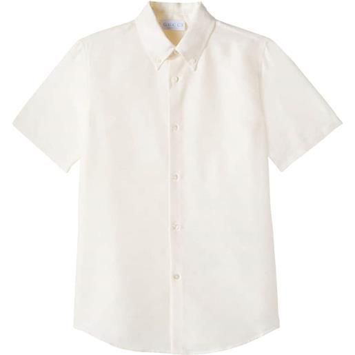 Gucci Kids camicia in cotone jacquard gg