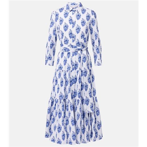 Carolina Herrera abito chemisier in misto cotone con stampa floreale