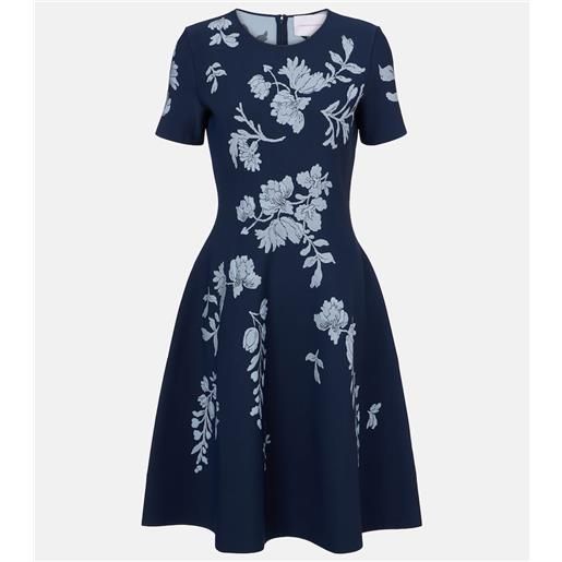 Carolina Herrera abito midi in jacquard floreale