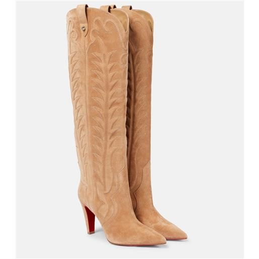 Christian Louboutin stivali santia botta 85 in suede