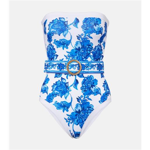 Alexandra Miro costume intero whitney con stampa e cintura