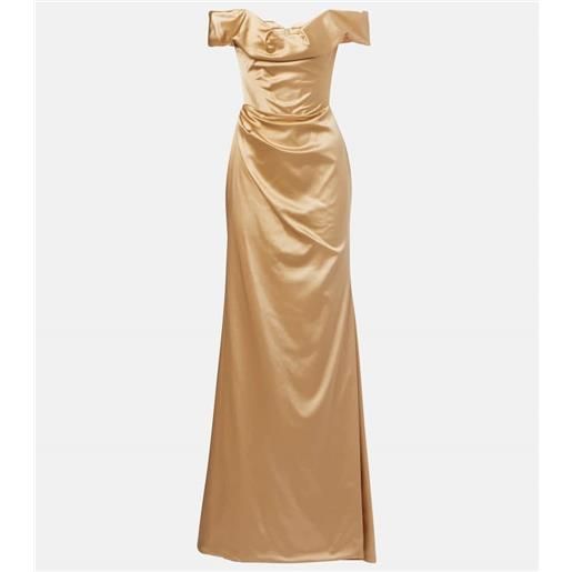 Vivienne Westwood abito lungo nova cora in raso