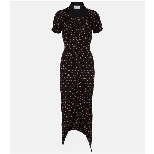 Vivienne Westwood abito midi pulling in cotone drappeggiato