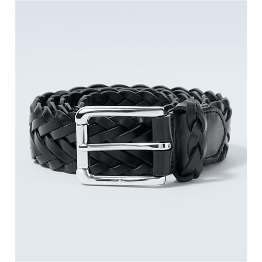 Ralph Lauren Purple Label cintura in pelle intrecciata