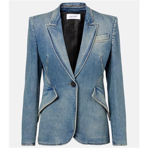 McQueen blazer monopetto di jeans