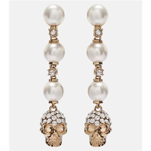 McQueen orecchini pendenti con cristalli