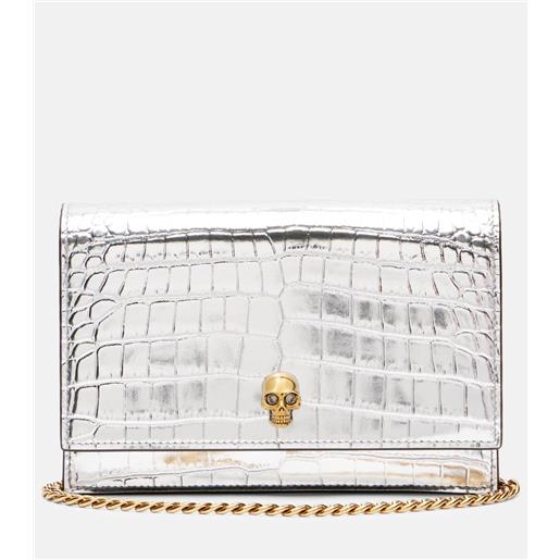 McQueen borsa a tracolla skull small in pelle