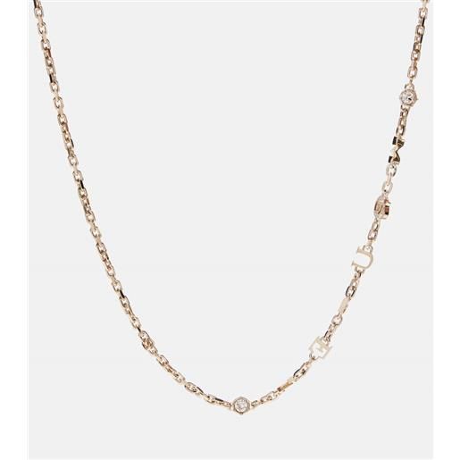 McQueen collana con logo decorato