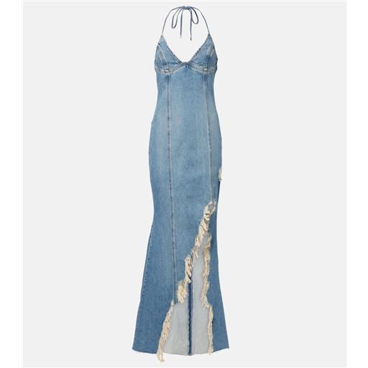 Blumarine abito lungo di jeans
