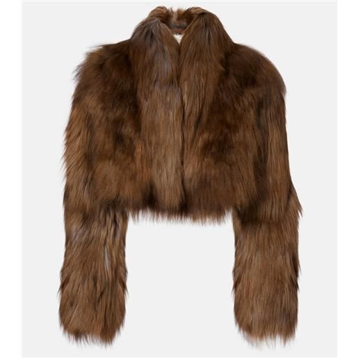 Blumarine giacca cropped in shearling