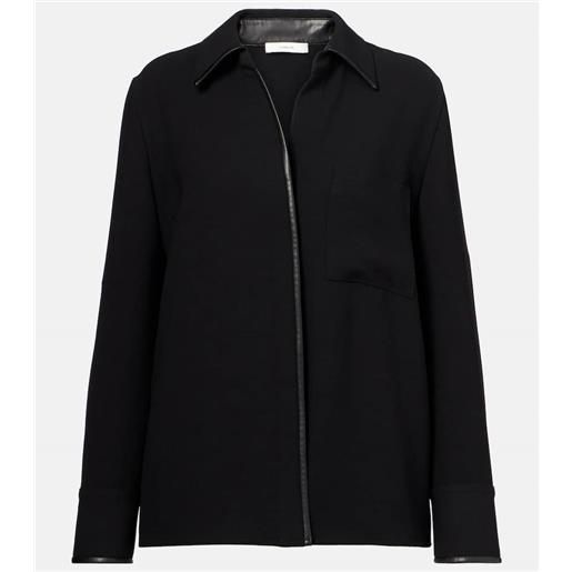 Vince camicia con pelle in similpelle