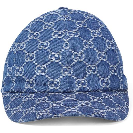 Gucci Kids cappello da baseball in denim gg