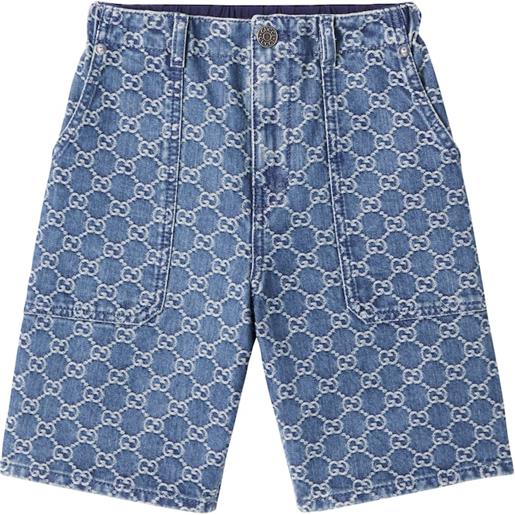 Gucci Kids bermuda in denim gg